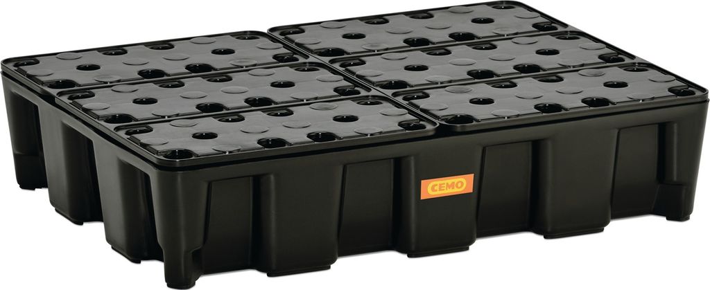 Bac de rétention 60l L800xl600xH180mm PE avec caillebotis Image du produit 
