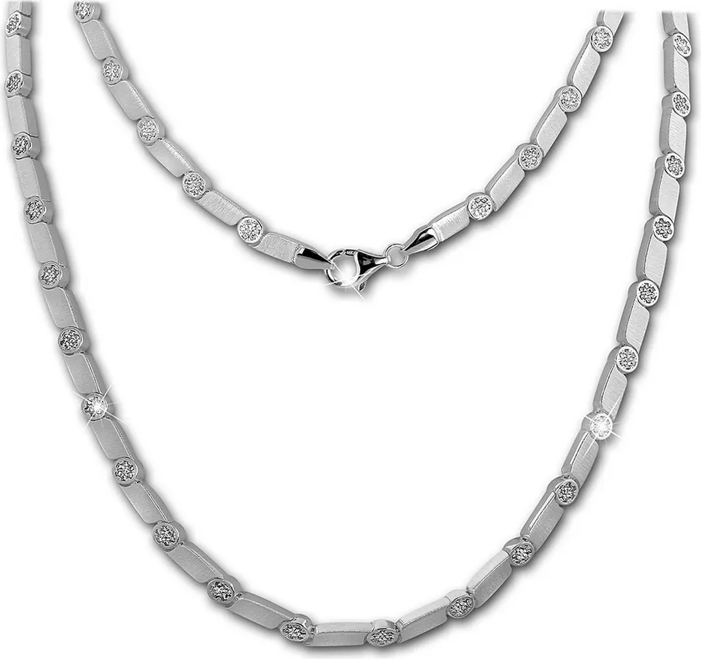 Collier en Argent 925 Blanc pour Femme SilberDream Bijou Fantaisie Pur