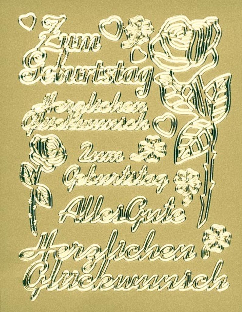 Sticker - 7,5x10 cm - Relief-Sticker "Geburtstag
