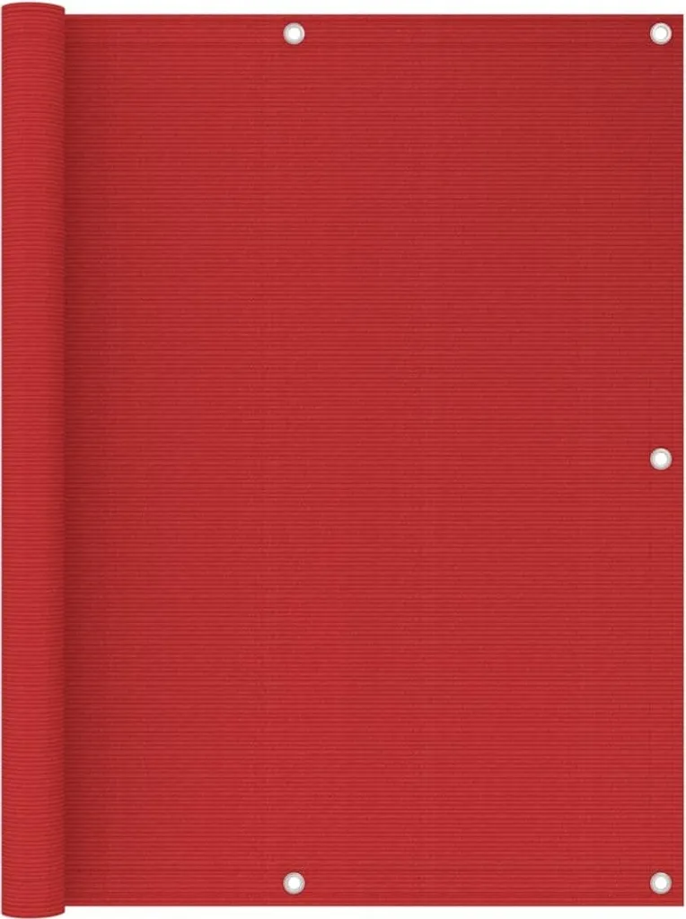 The Living Store Schermo per la privacy del balcone rosso 120x500 cm HDPE