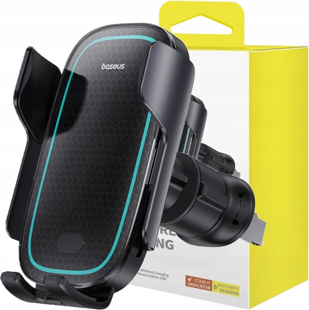Caricabatterie Wireless Auto Baseus Milky Way Pro 15W Nero | Shop Online