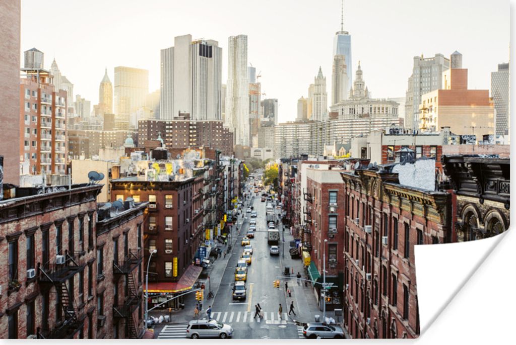 MuchoWow Poster Die Straßen von New York 30x20 cm - Plakate - Print
