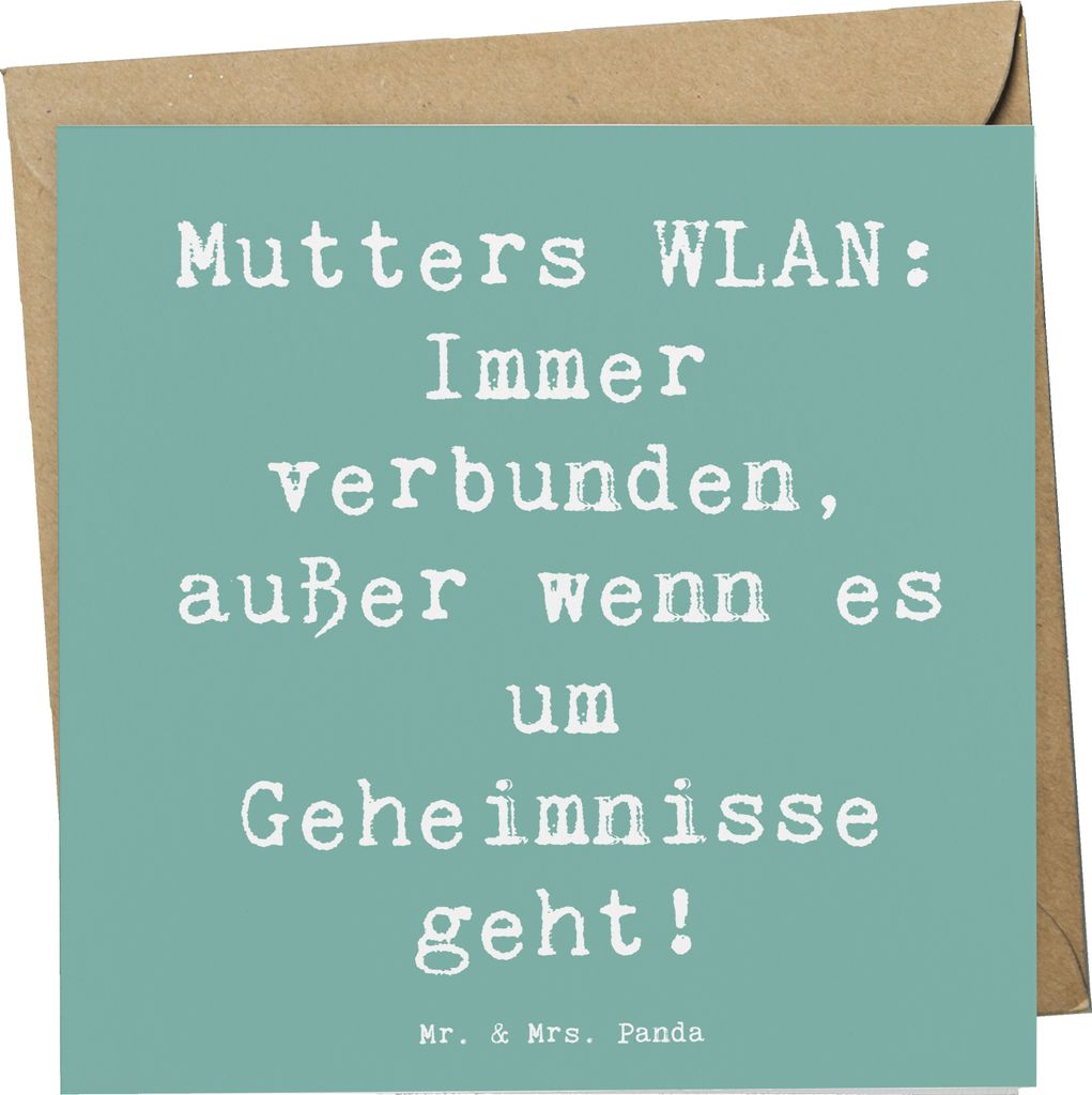 Mr. & Mrs. Panda doppelkarte Spruch Mutters WLAN - Produktbild 