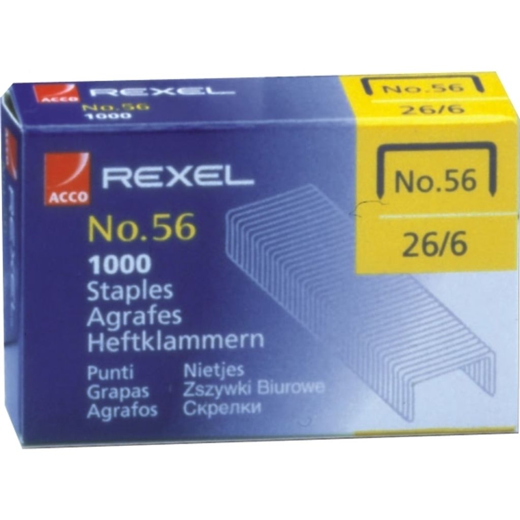 Rexel RX06131, 26/6, 1000 zszywek, 20 stron(y), 26/6, Stal Zdjęcie produktu 