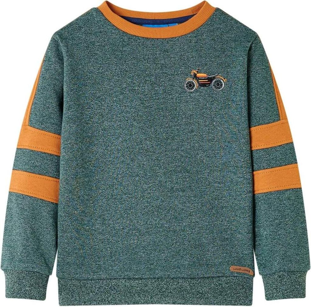 Kinder-Sweatshirt Dunkelgrün Melange 92