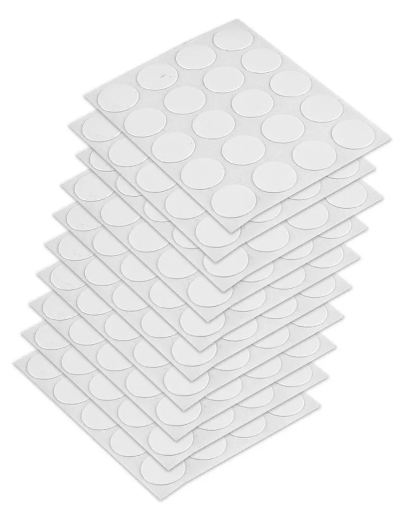 Cache-vis autocollants blancs Ø 13 mm lot de 200 pièces pour meubles