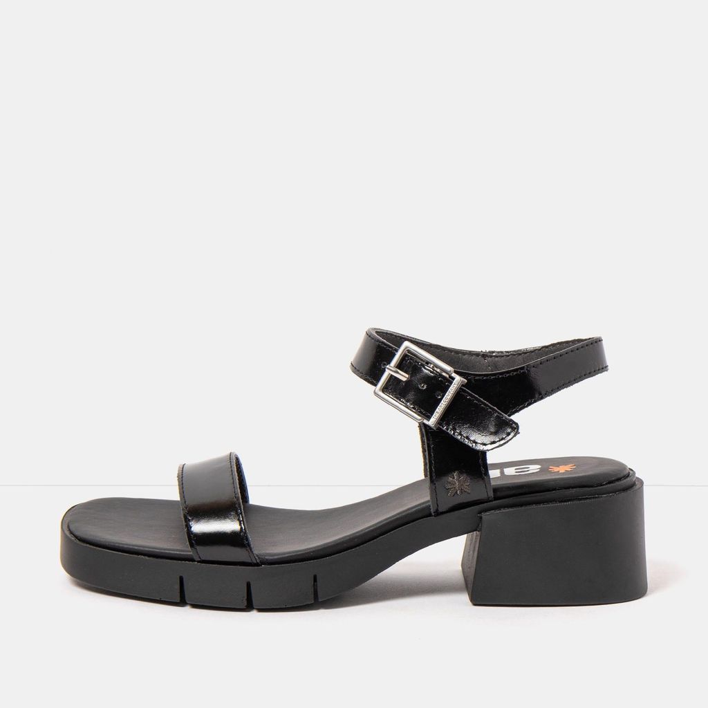 Art Sandalen mit hohem Absatz Damen 2060 NAPPA SHINNY BLACK / VARSOVIA Farbe Schwarz