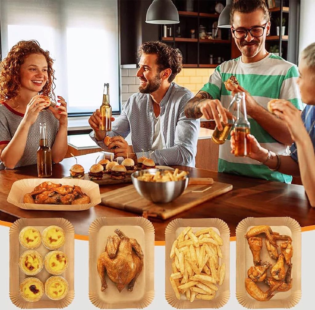 Backpapier für Heißluftfritteuse, 100 Stück – Airfryer Produktbild 5