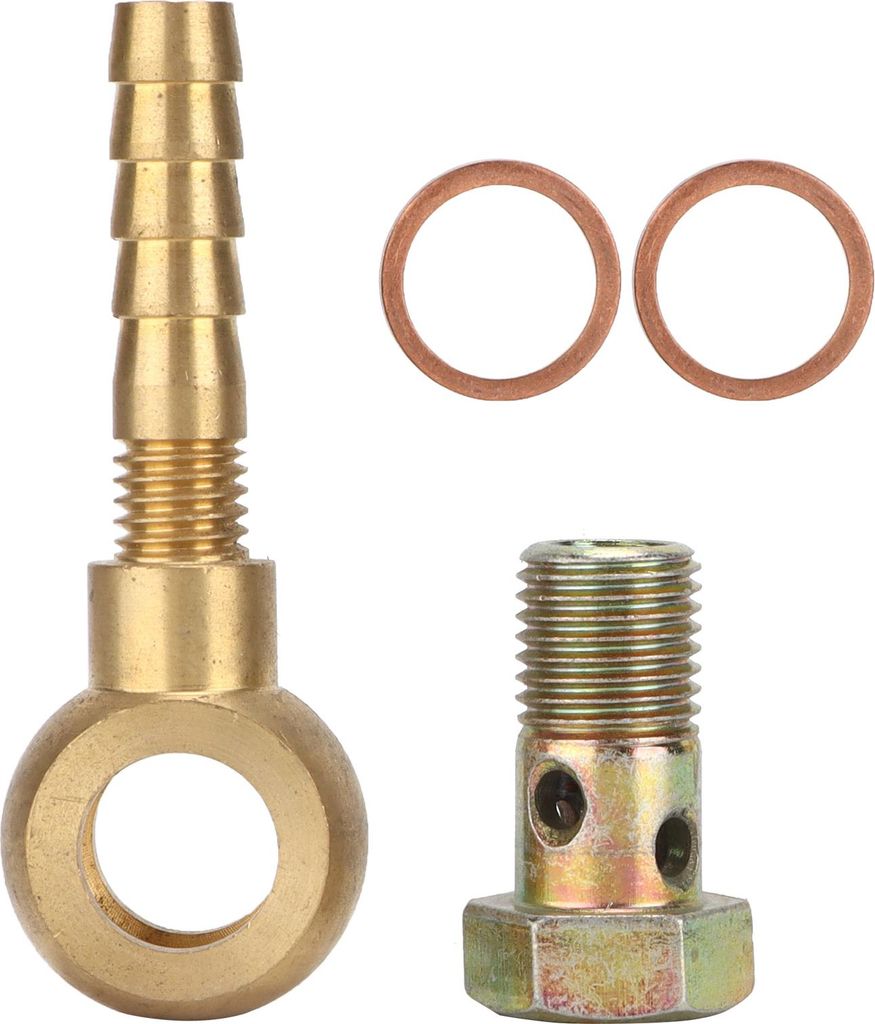 Turbolader Wasserkühlmittel Banjo -Anpassungsschraube Set M14x1.5 bis 3/8 -Zoll -Schlauch -Barb -Adapter -Kit