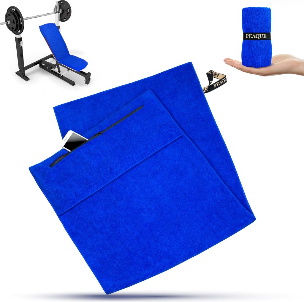 Mikrofaser-Fitnesshandtuch mit Frotteestruktur, Produktbild 