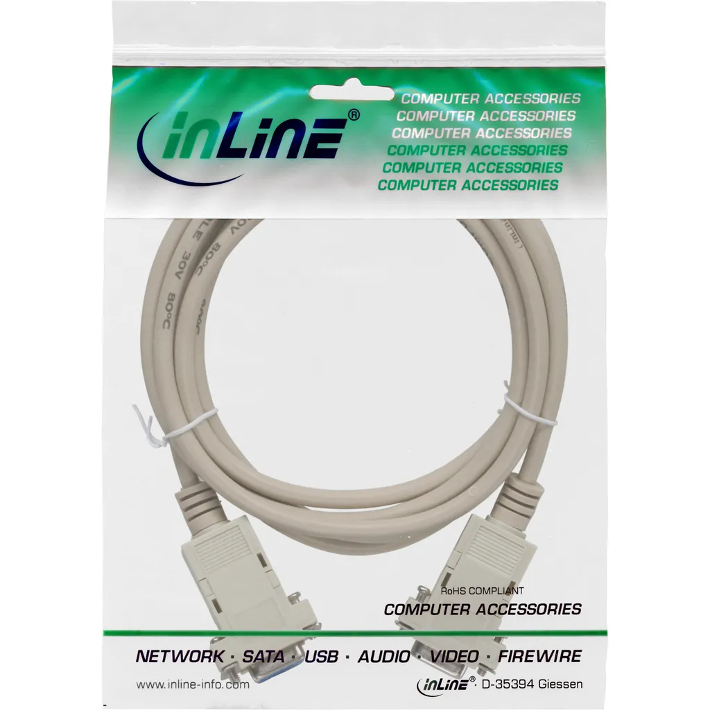 Cavo Seriale InLine 12226C Null Modem DB9 10m - Alta Schermatura - 3