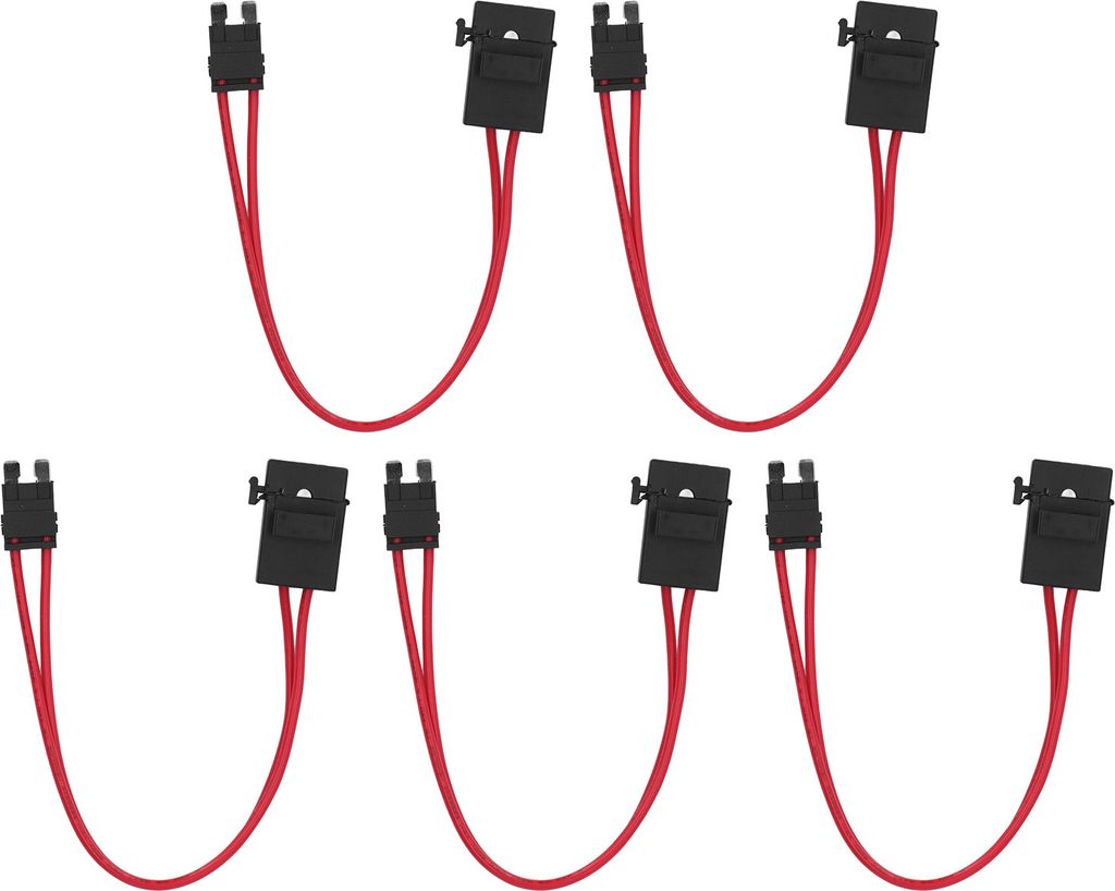 5Pcs Auto Sicherungshalter Connector Mini Heavy Duty Wire Extension für Fahrzeug ATM 20A 16AWG mit 5 Sicherungen (ACT M 19.1mm )