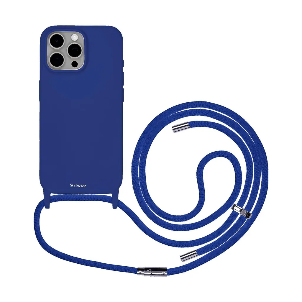 Coque collier Artwizz pour iPhone 15 Pro Max, Bleu Roi avec MagSafe