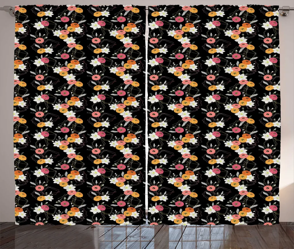 Rideau décoratif rustique pour salon et chambre format XXL 280 x 225 cm