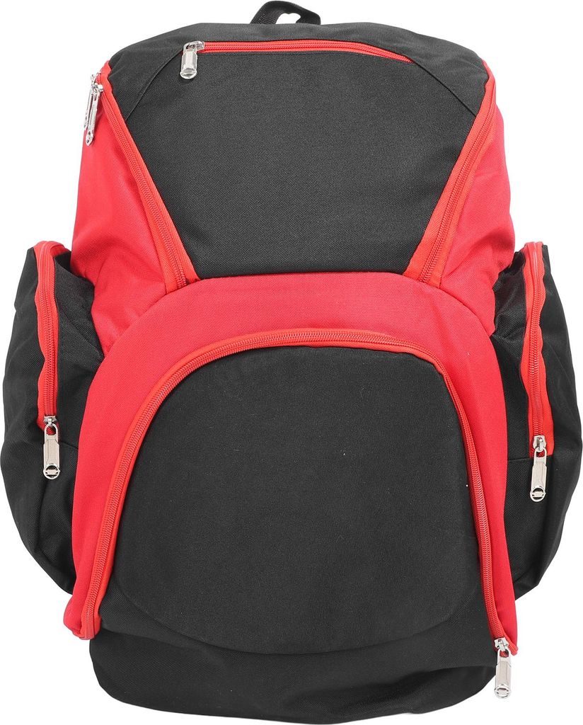 Basketball-Rucksack, Schwarz, Rot, multifunktional, großes Fassungsvermögen, mit mehreren Aufbewahrungstaschen, Sporttasche für Fußball, Volley...