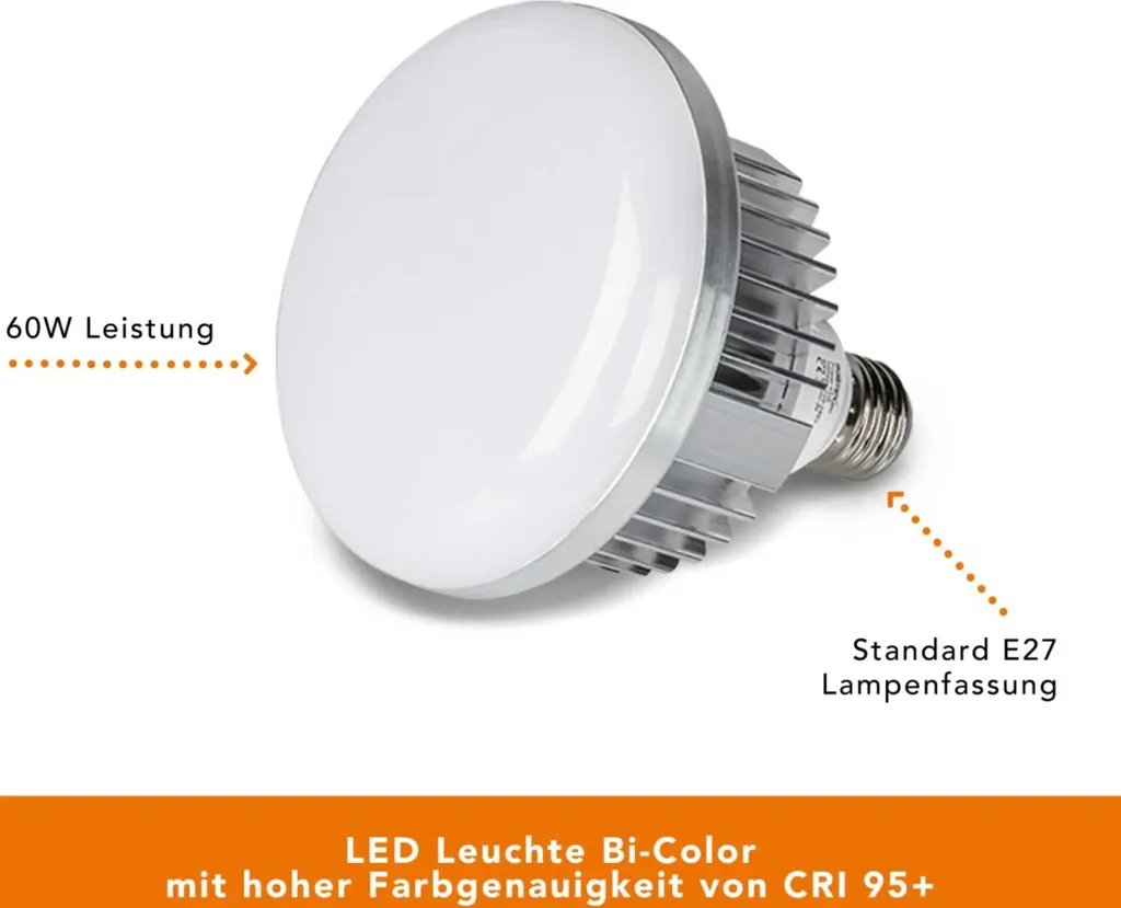 Kit d'Éclairage LED Studio Bi-color 60W avec Softbox Octogonale 65cm - 4