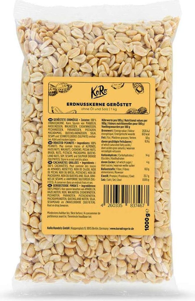 KoRo I Geröstete Erdnusskerne 1 kg Produktbild 