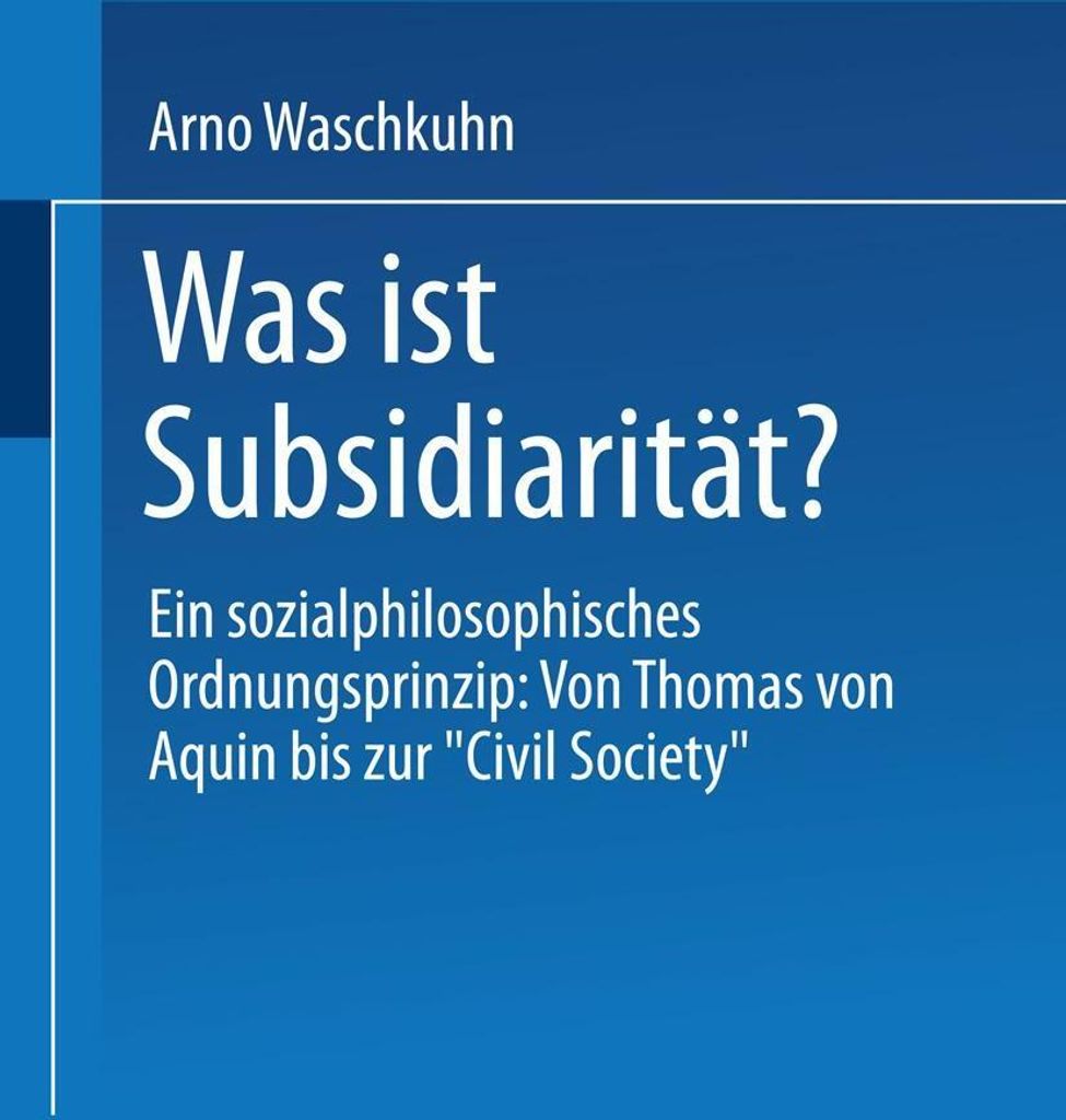 Was ist Subsidiarität?