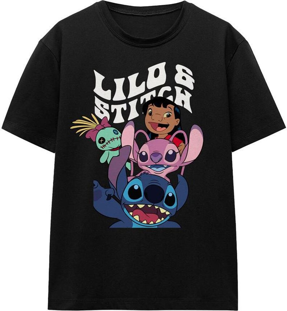Lilo & Stitch - T-Shirt für Herren/Damen Uni TV17177 (L) (Schwarz)