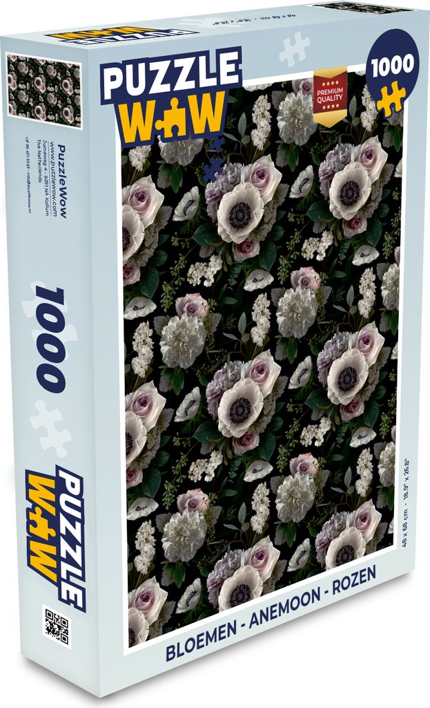 MuchoWow Puzzle 1000 Teile Blumen - Anemone - Rosen - Spielzeug - Alt und Jung - Spiele - Puzzeln