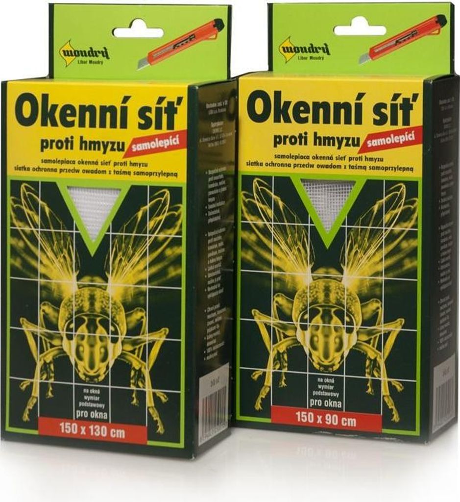 Sieť proti hmyzu a komárom, 150x130 cm, na okno, biela Obrázek produktu 