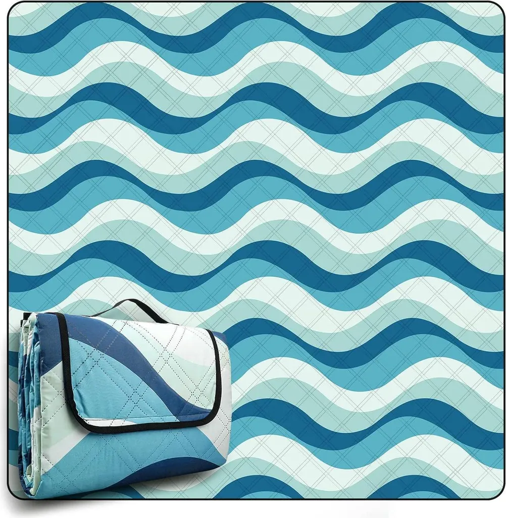 Couverture pique-nique 200x200 cm pour camping et sortie plage en famille