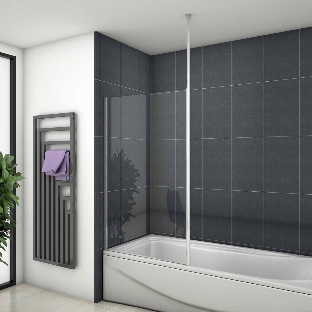 Garten & Heimwerken Baumarkt Badausstattung Duschen Duschzubehör Duschabtrennungen Eckdusche auf Maß Schiebetür mit Seitenwand, 