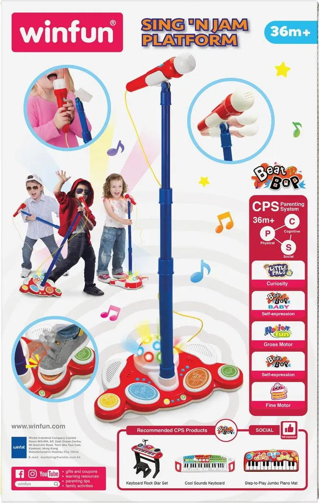 Winfun Sing'N Jam Plateforme Musicale Lumineuse avec Micro Ajustable - 2