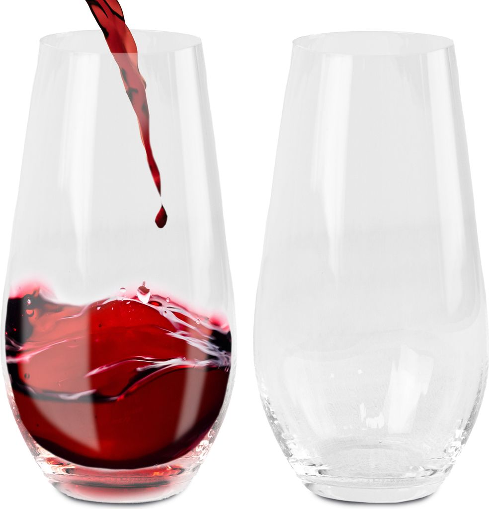 2x Gläser für Wasser Getränke Säfte Elegantes Design 6er-Set Fassungsvermögen 580 ml Ideal für Zuhause, Restaurants, Partys