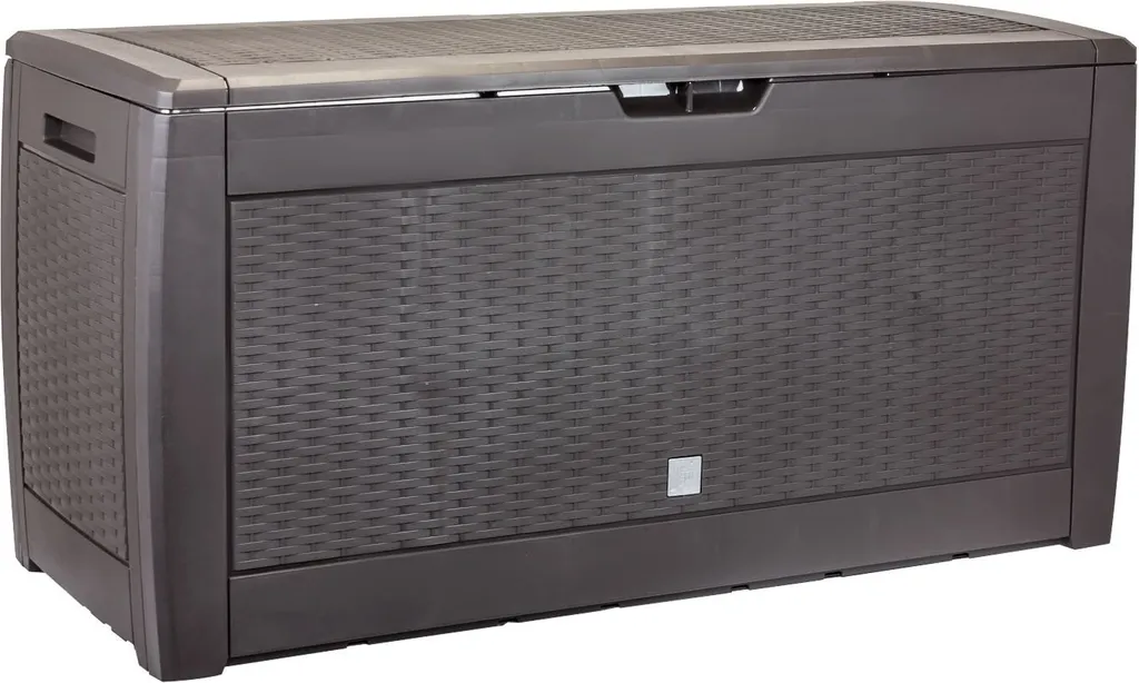 Rangement de terrasse BOXE RATO pour coussins et outils brun foncé mat