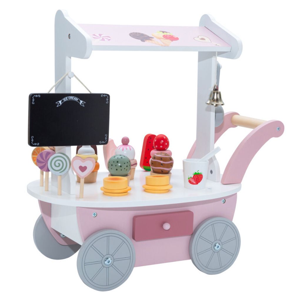 Carretto dei gelati in legno 4iQ per bambini Sunday-Funday Immagine del prodotto 