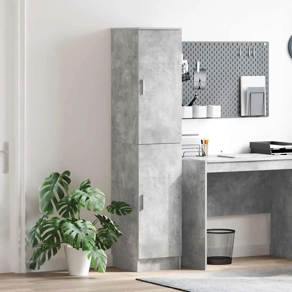 Credenza Alta Maison Exclusive Grigio Cemento 35x39x168cm | Arredo Loft