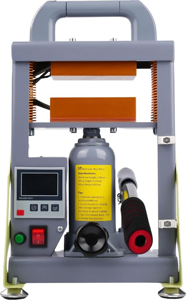 Hydraulische Heißpressmaschine, Doppelte Heizplatte, Tragbares Design, grau