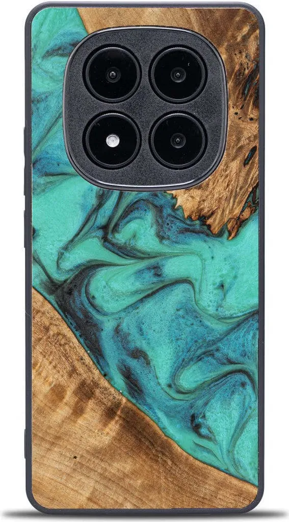 Custodia in legno per Xiaomi Redmi Note 14 Pro Plus 5G, Bewood Unique Turchese