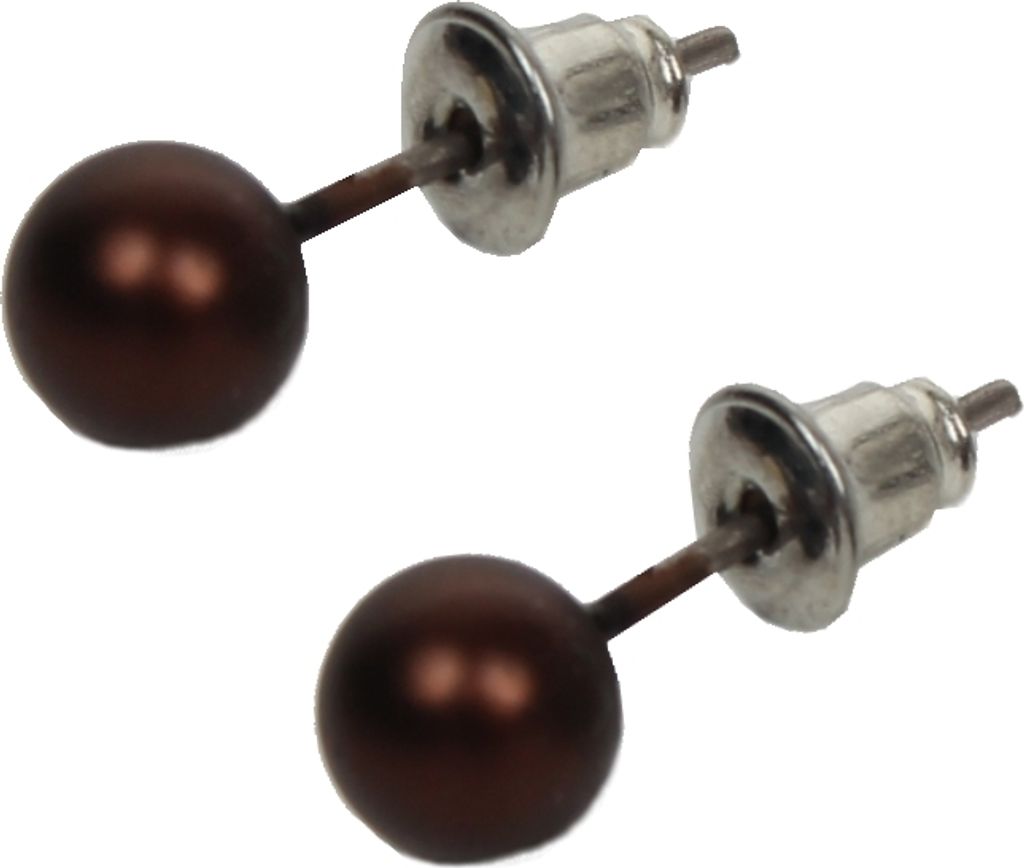 Mini Ohrstecker Ohrringe in der Farbe Braun Produktbild 