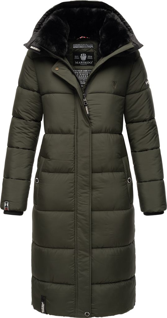 Marikoo Damen Winterjacke Parka Stepp Mantel Kunstfell Produktbild 