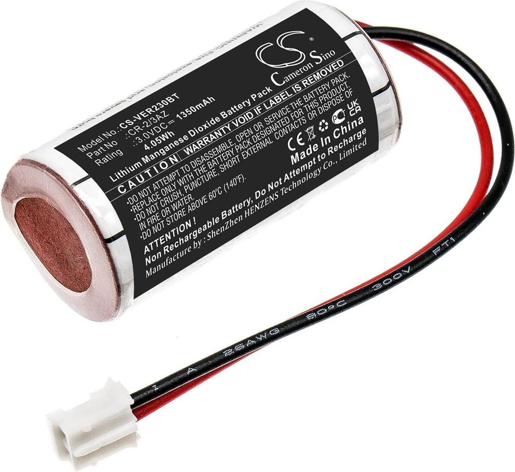 Ersatzbatterie - CS-VER230BT - Verisure CR-2/3AZ / Roykvarsler - 3 Volt 1350mAh Li-Mn02