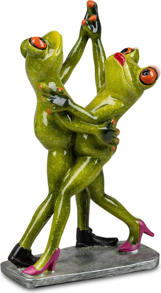 Frosch Paar Frau Mann Tanzpaar Kröte Gecko Lurch Deko Figur Skulptur König