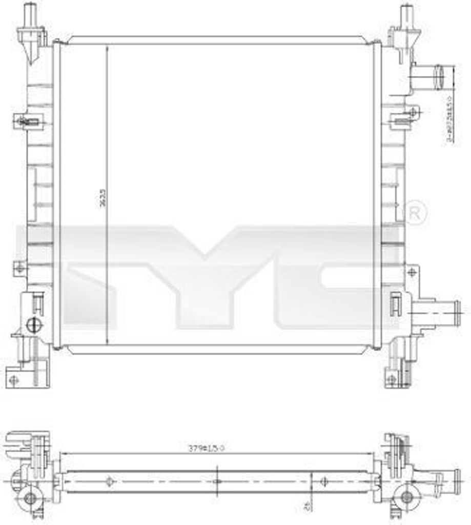 TYC 710-0042 - OE 1025533 Kühler, Motorkühlung für KA (RB)