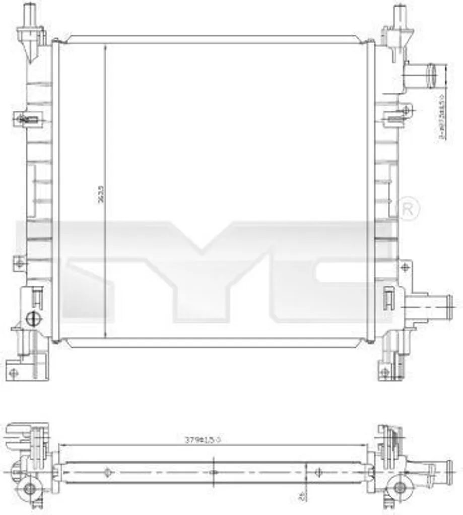 Radiateur moteur pour Ford KA (RB) - Remplacement OE 1025533 Fiable