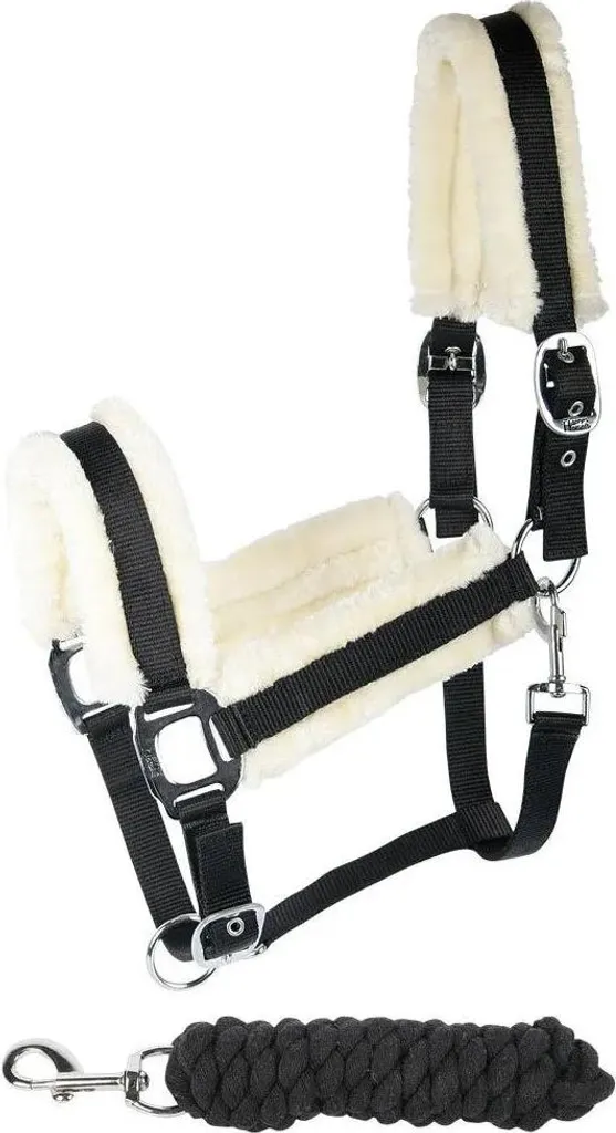 Set Cavezza Harry's Horse Soft e Corda Guinzaglio Beige Cob | Qualità Top - 1