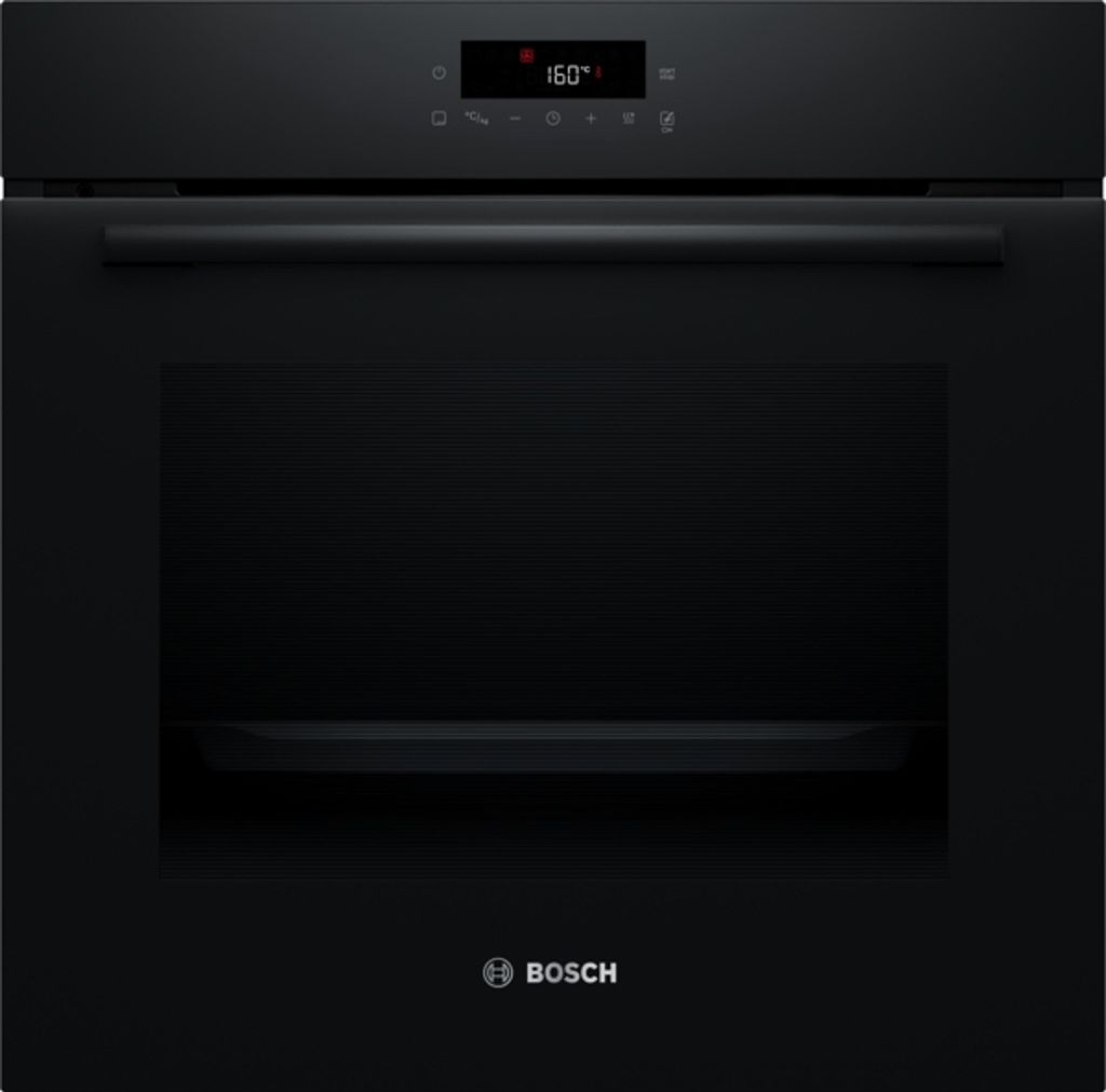 Bosch Serie 2 HBA571BB4, Einbau-Backofen, 60 x 60 cm, Schwarz, Frontansicht