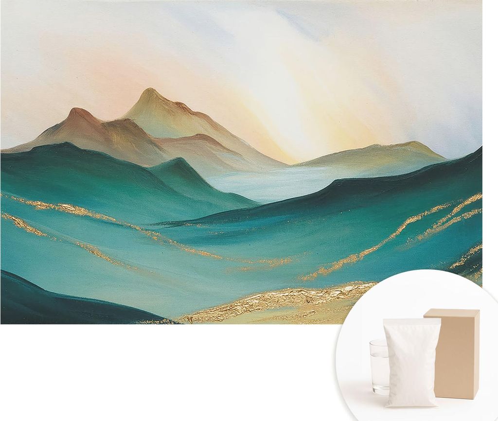 Fototapete - Wandbilder für Wohnzimmer - 104x70 cm - Dekorative Wandfolie - Modernes Design für Wanddekoration - Tapeten für Innenräume - Fried...