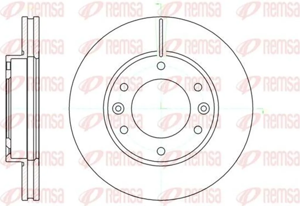 Disque de Frein Avant Ventilé pour Carnival OE 517124D000 REMSA 6102
