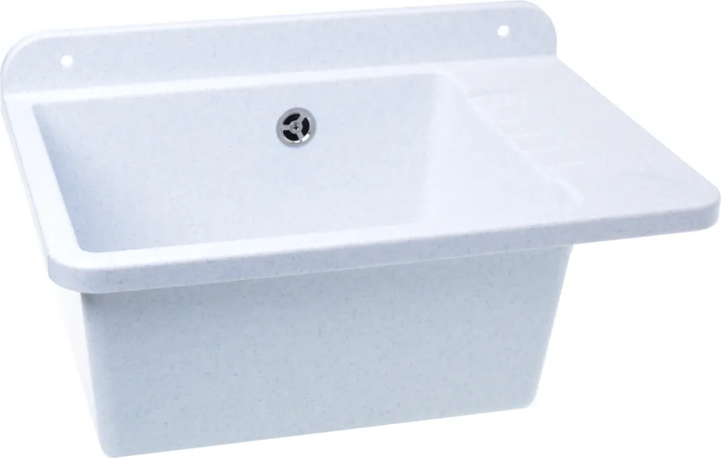 Aqbau® Lavello 505 mm Lavello in granito bianco