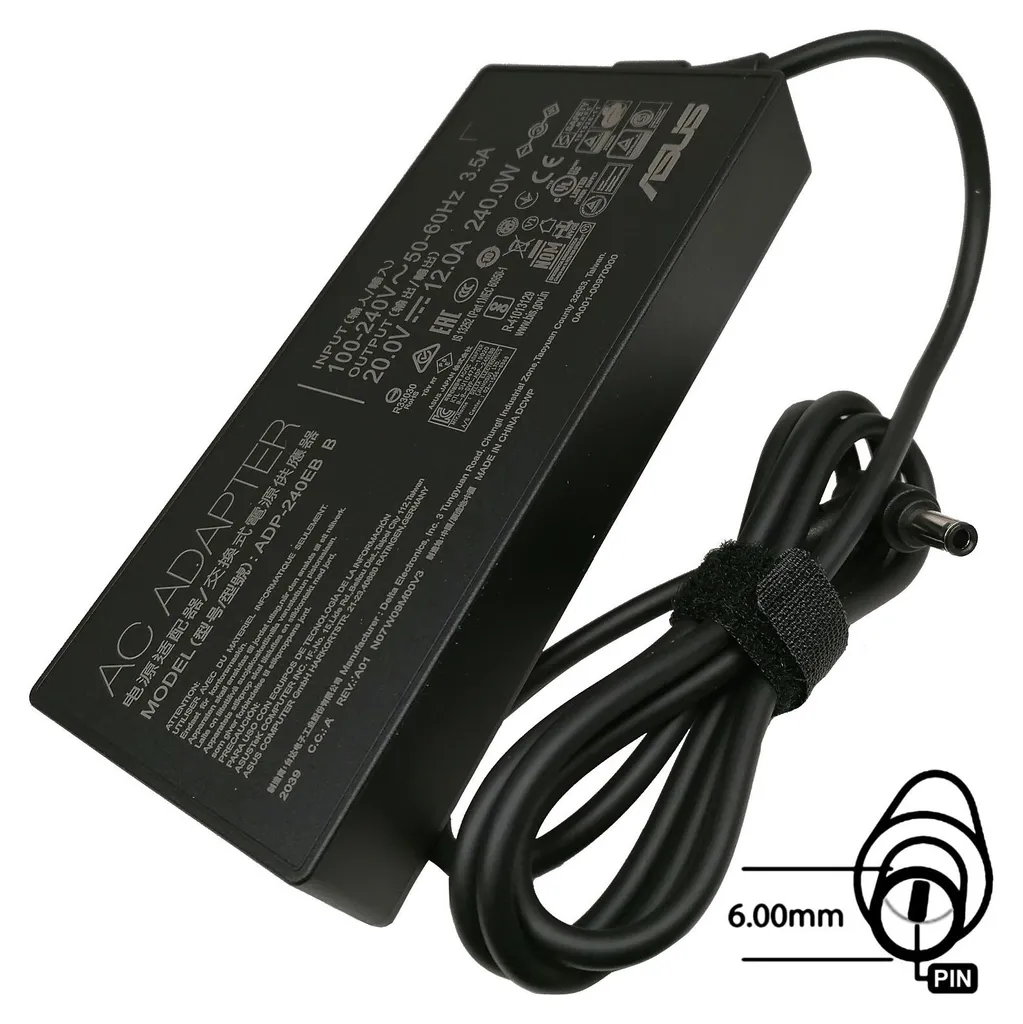 Adaptateur secteur Asus 240W 20V Original avec Connecteur 6.0x3.7mm 3P