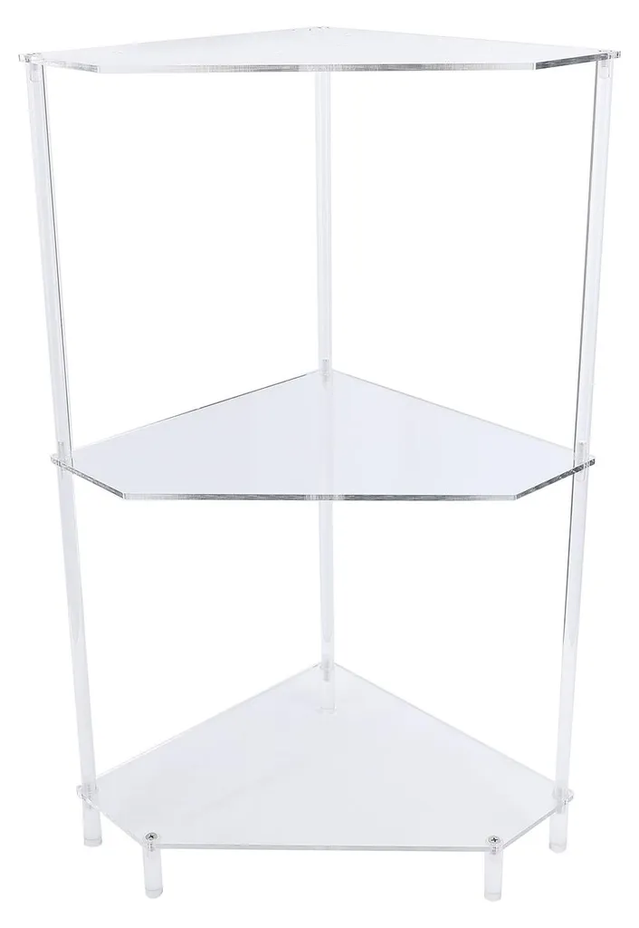 Table d'appoint en acrylique finition hydrofuge avec 3 plateaux d'angle