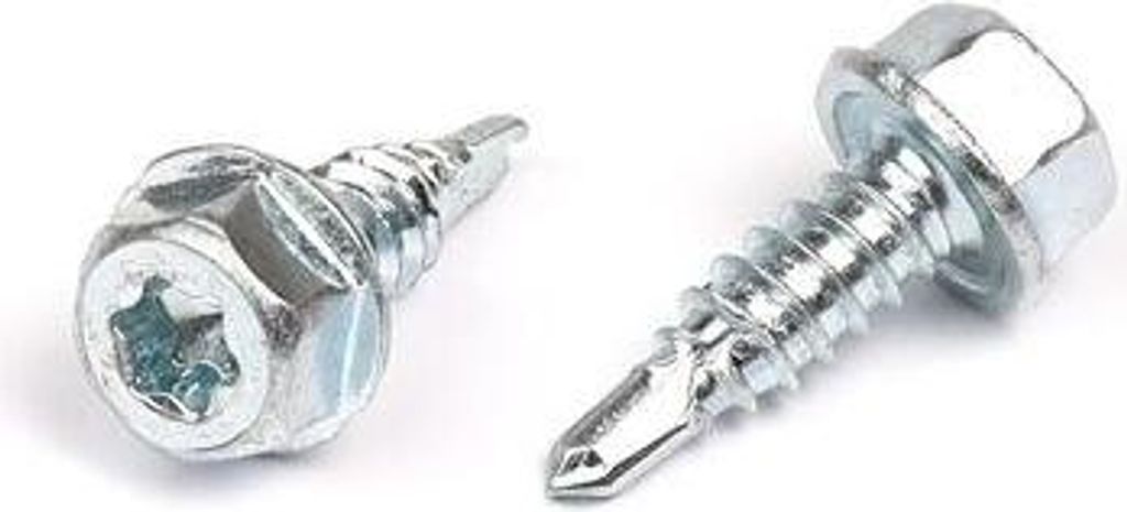 Selbstbohrende Schraube. DIN 7504 K T30 6,3 x 19 ZB - Sechskantkopf + TORX 30 - Packung mit 400 Stück