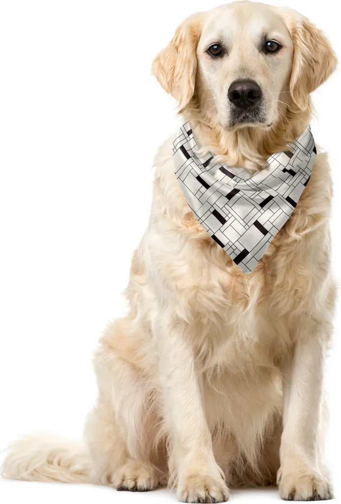 Specifiche Bandana Cane ABAKUHAUS 40x40 - Griglia Grigio Avorio