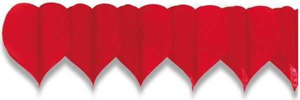 Amscan 2741 - Herz Papiergirlande, 1 Stück